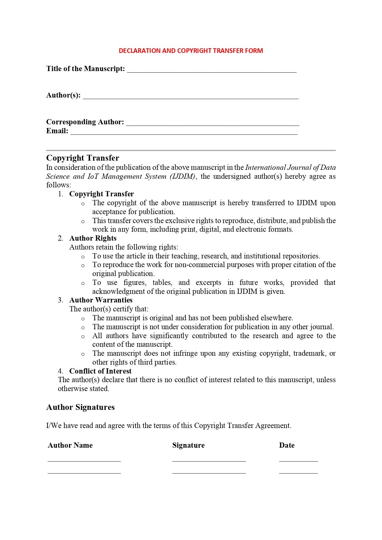 COPYRIGHT TRANSFER